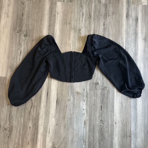 Urban Outfitters Maddie Women's Top Bustier Corset Puff Sleeve Crop Top Size S - Picture 3 of 9